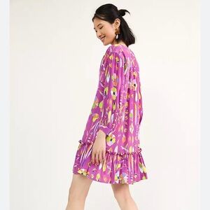 Luke John Matthew Arnold The Art of Anthropologie Pink Rose Tunic Dress Size S